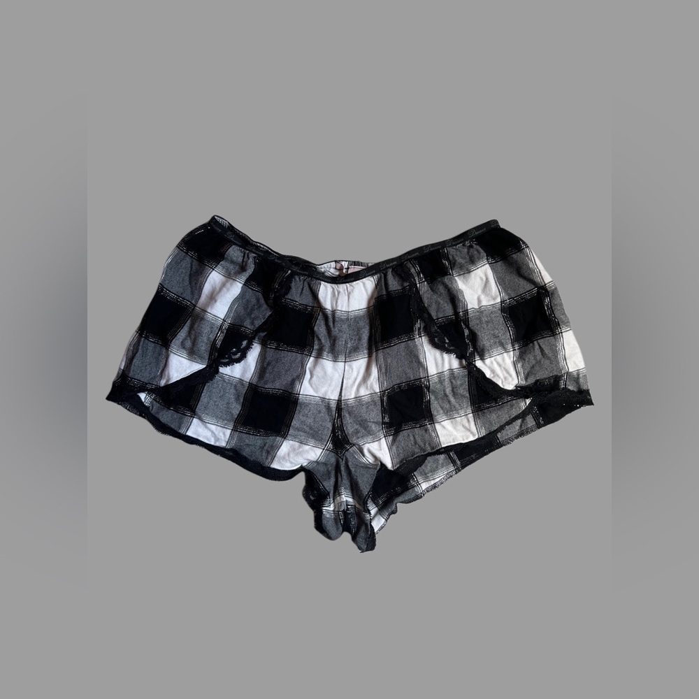 Victoria's Secret Black and White Plaid Shorts